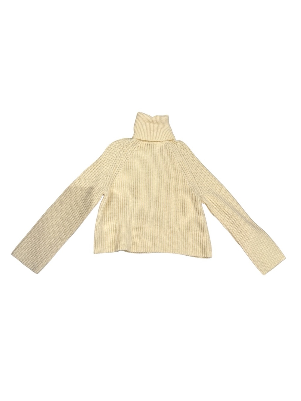 Priceless Cream Ribbed Oversized Turtleneck Sweater